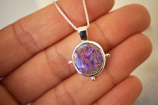 Petal Pendant - Boulder Opal