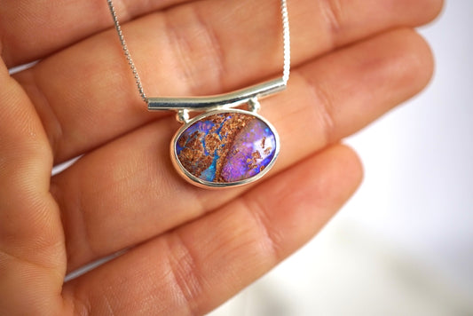 Luna Pendant - Boulder opal