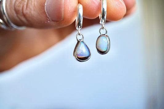 Aurora Opal Hoops