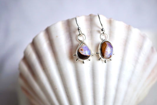 Twilight Boulder Opal Earrings