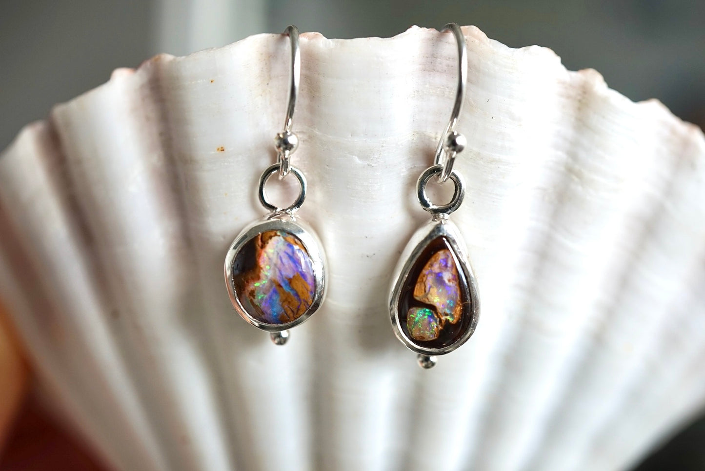 Boulder Glow Opal Earrings