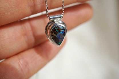 Matrix Opal Teardrop Necklace
