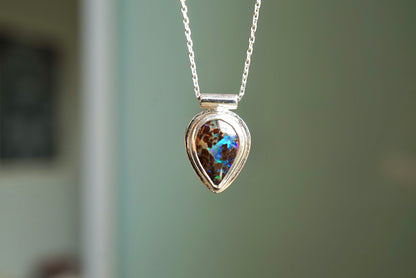 Matrix Opal Teardrop Necklace