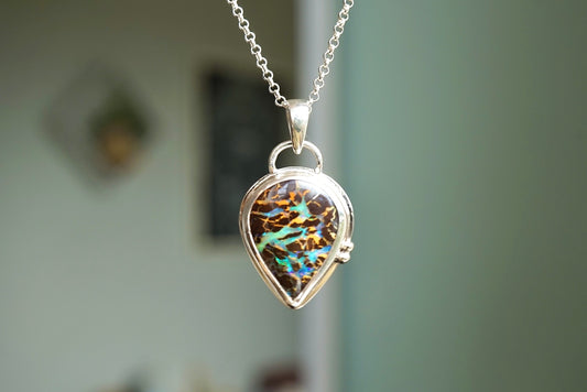 Golden Horizon — Boulder Matrix Opal Necklace