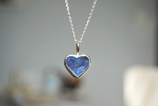 Midnight Sky — Opal Heart Pendant