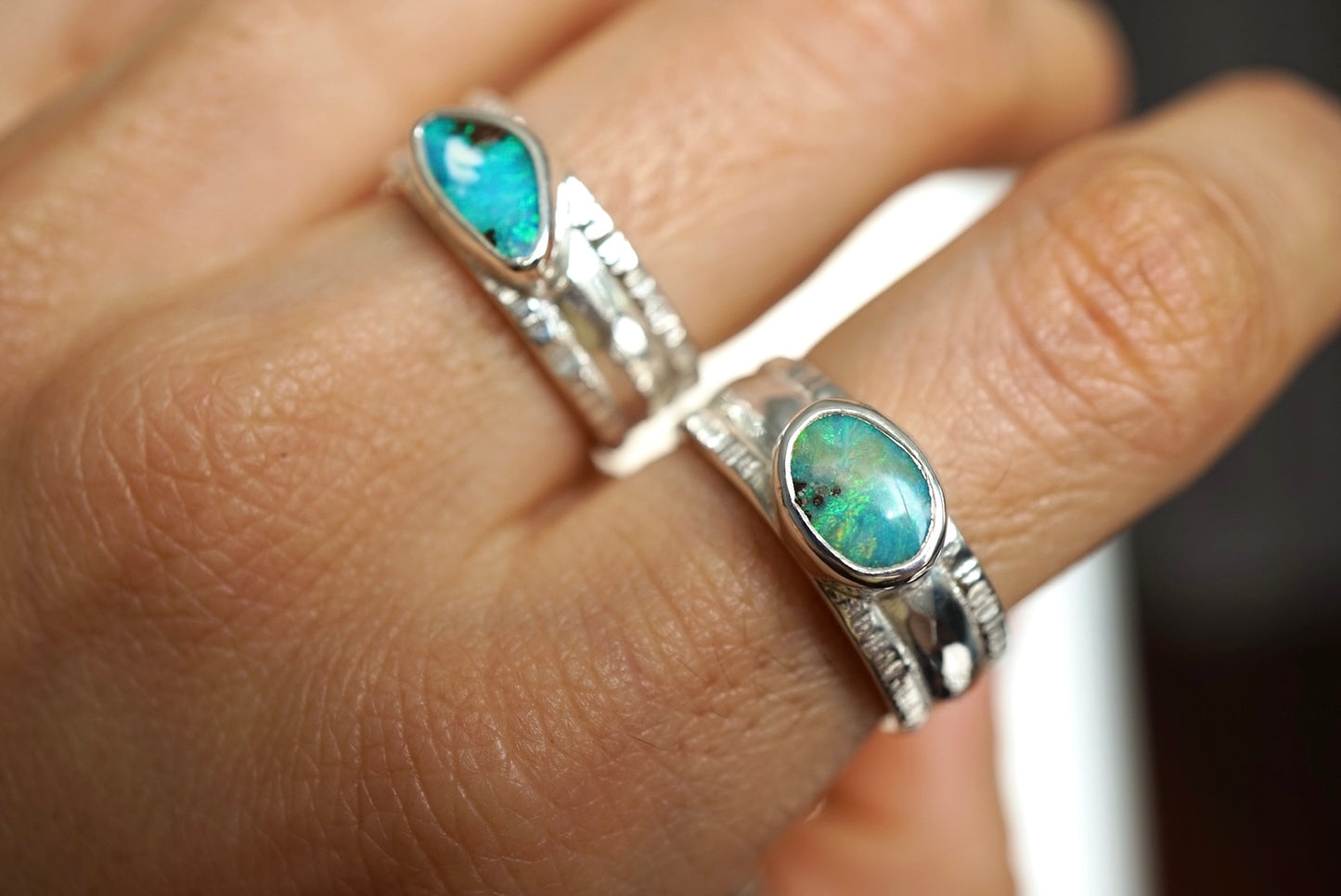 Echo - Solid Australian  Boulder Opal size 8