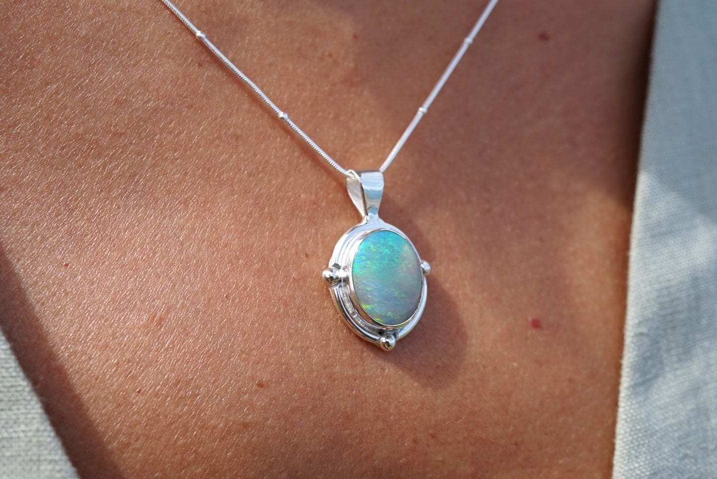 Ulani — Lightning Ridge Opal Necklace