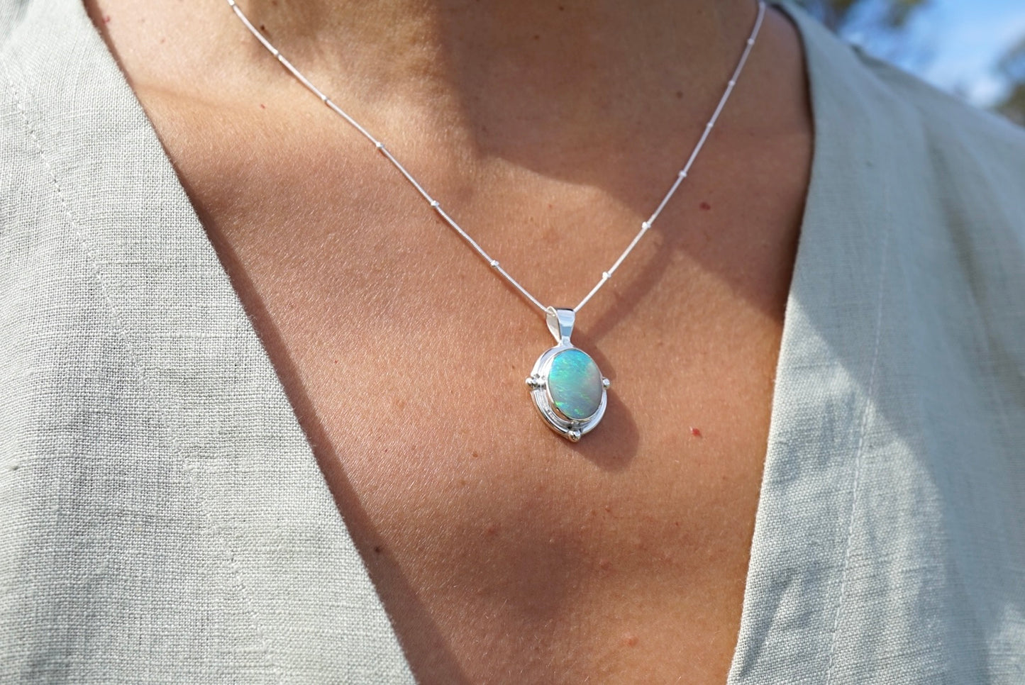 Ulani — Lightning Ridge Opal Necklace