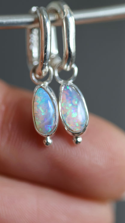 Boulder Opal Hoops