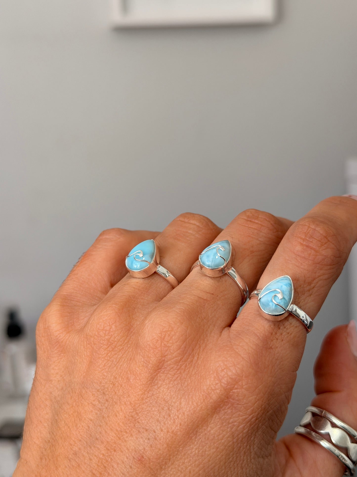 Larimar Wave - Ring