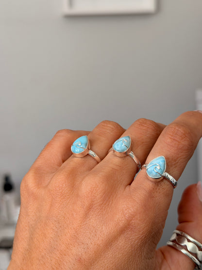 Larimar Wave - Ring