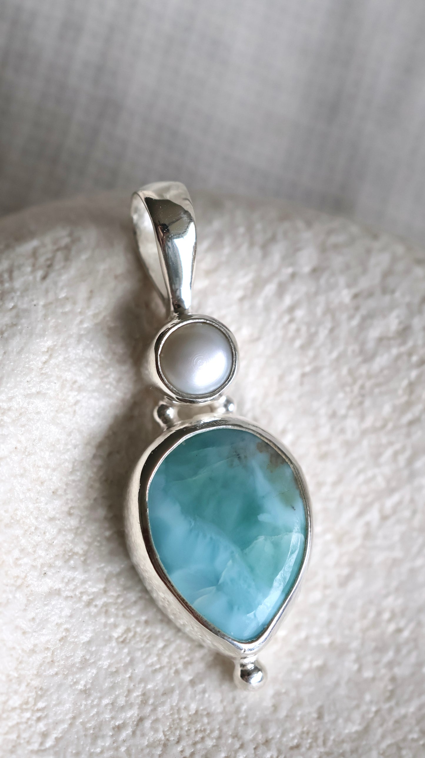 Muse Duo - Pearl & Larimar Pendant
