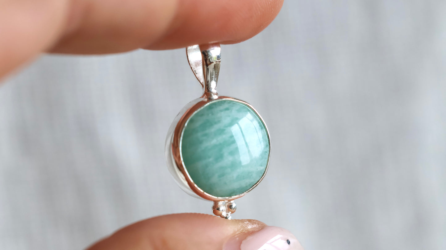 Amazonite Dot Pendant