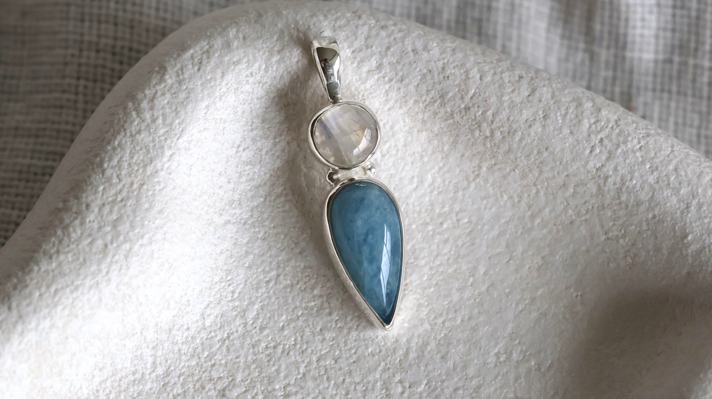 Moonstone & Aquamarine Pendant
