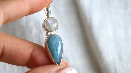 Moonstone & Aquamarine Pendant