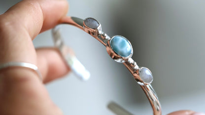 Larimar & Moonstone - Malie Cuff