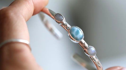 Larimar & Moonstone - Malie Cuff