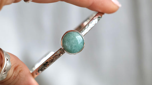 Amazonite Hammered Cuff