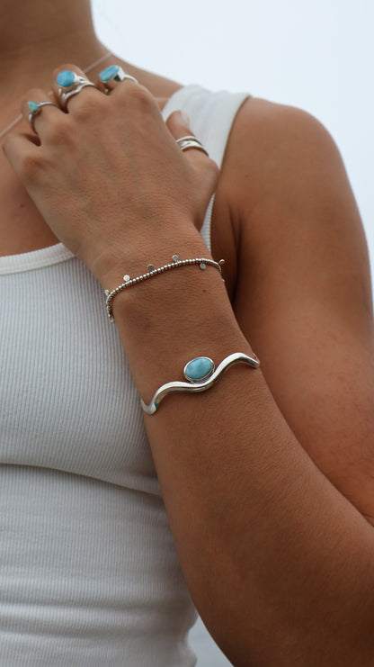 Nalu Larimar Cuff