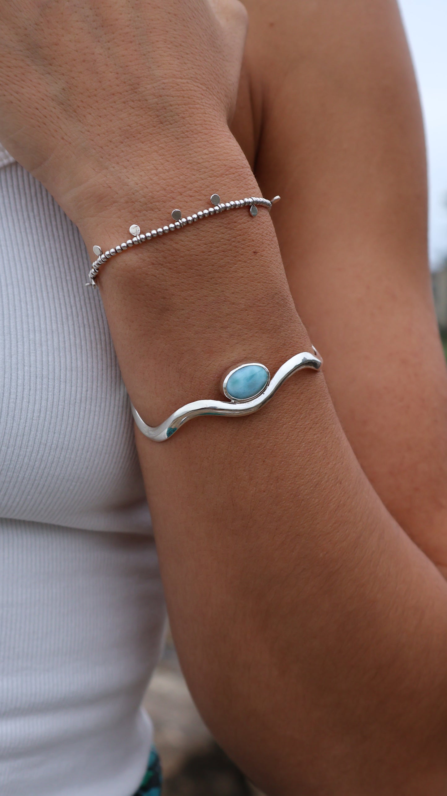 Nalu Larimar Cuff
