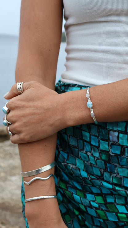 Larimar & Moonstone - Malie Cuff