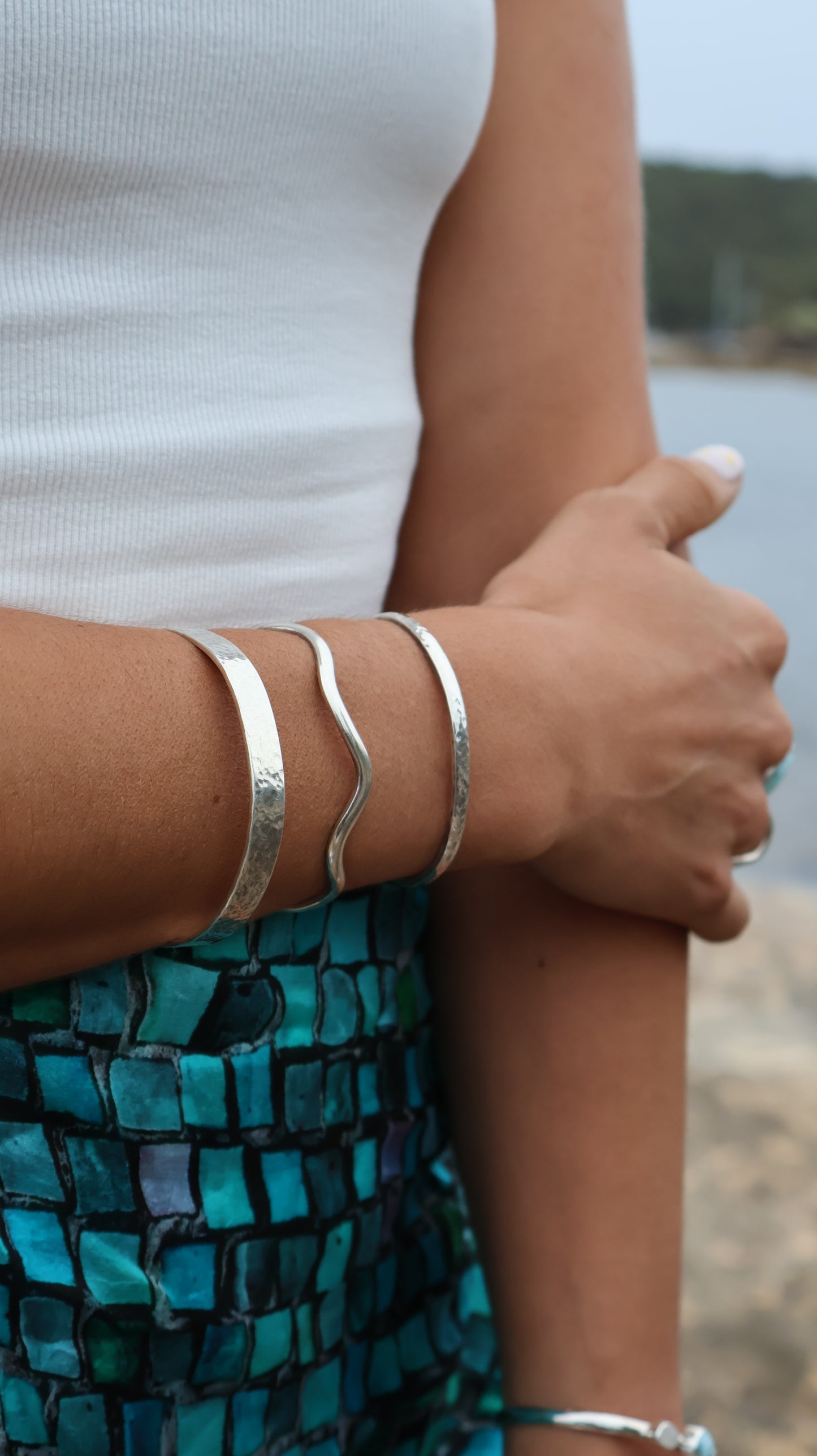 Hammered Silver Cuff