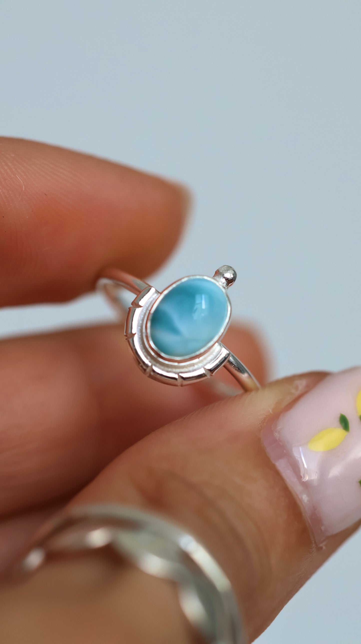 Luna Larimar Ring