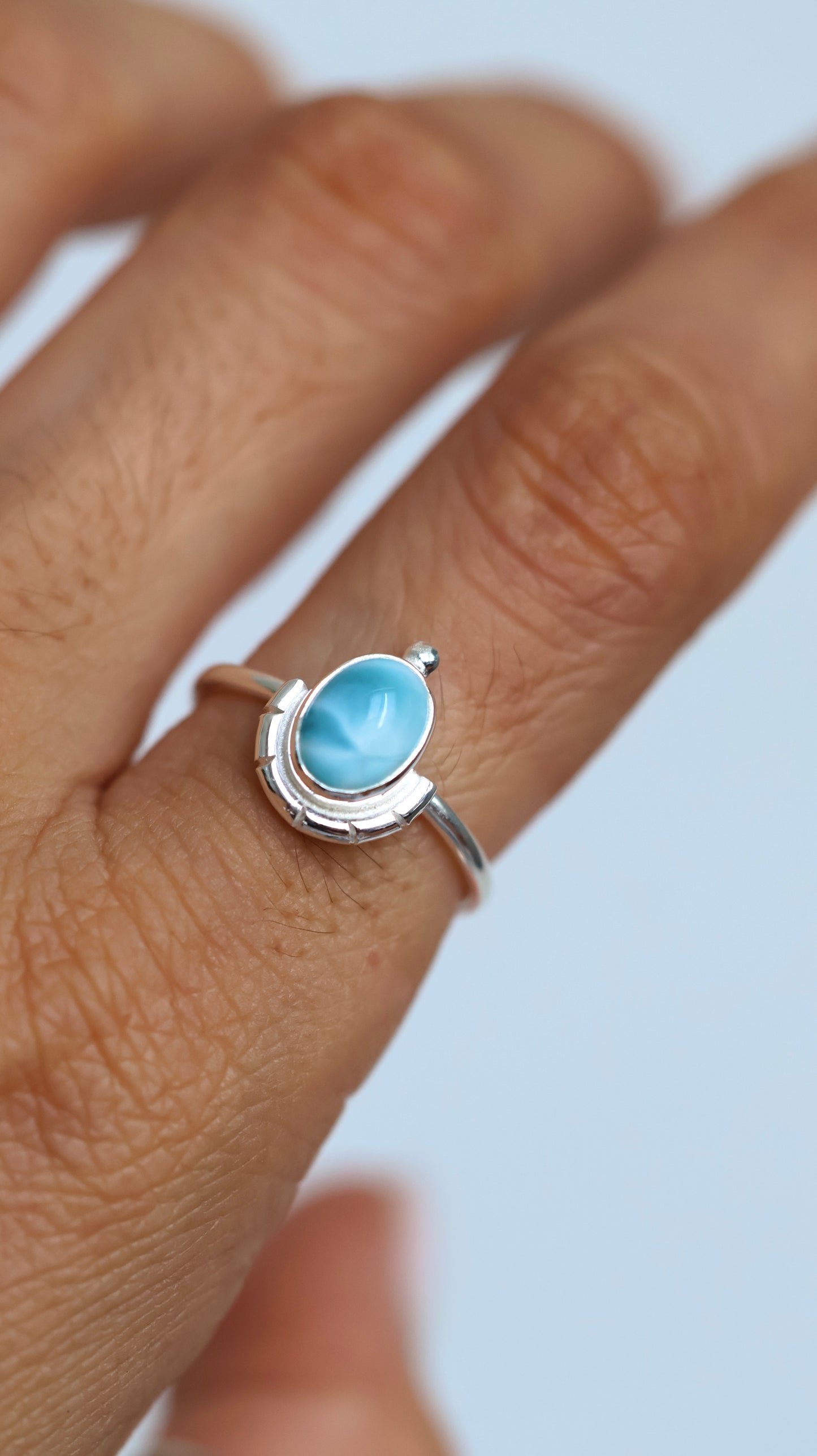 Luna Larimar Ring