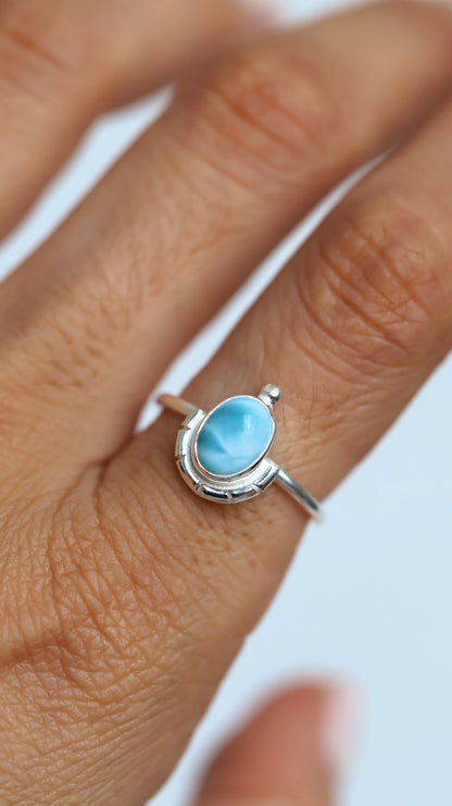 Luna Larimar Ring