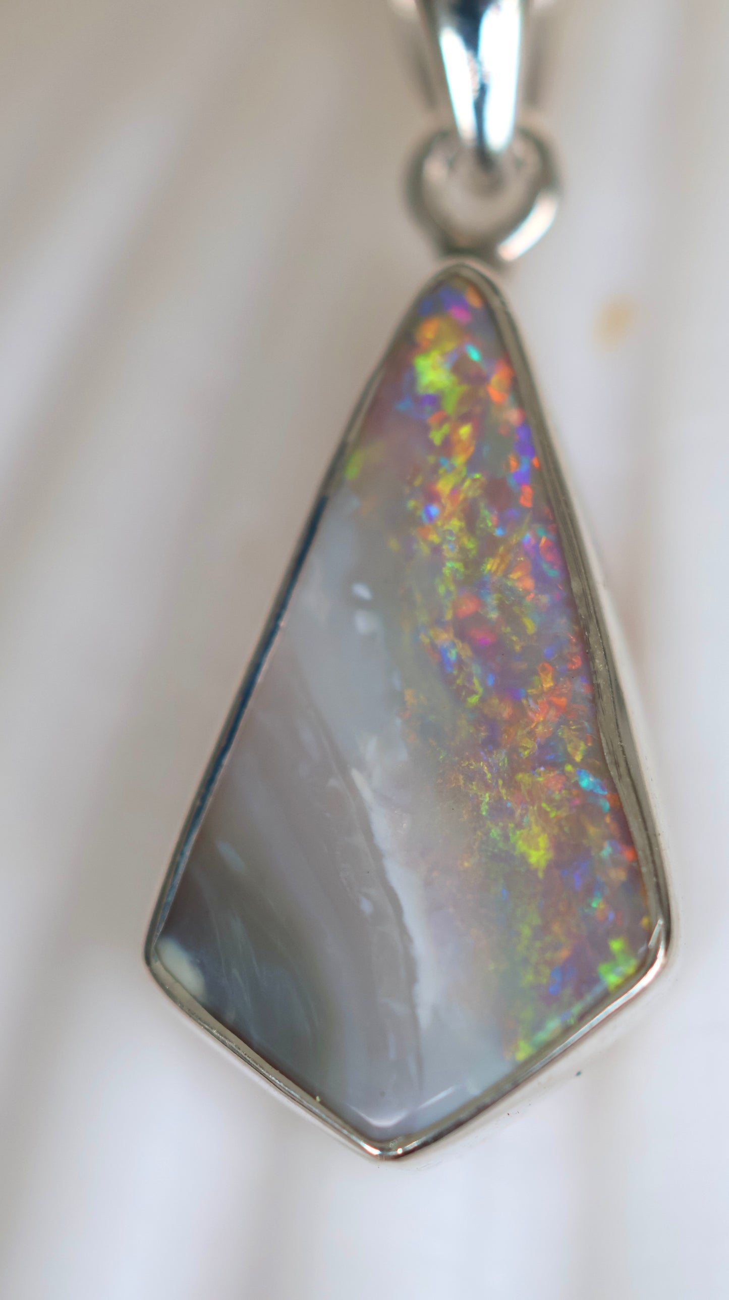 Solid Lightning Ridge Opal Pendant