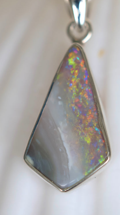 Solid Lightning Ridge Opal Pendant