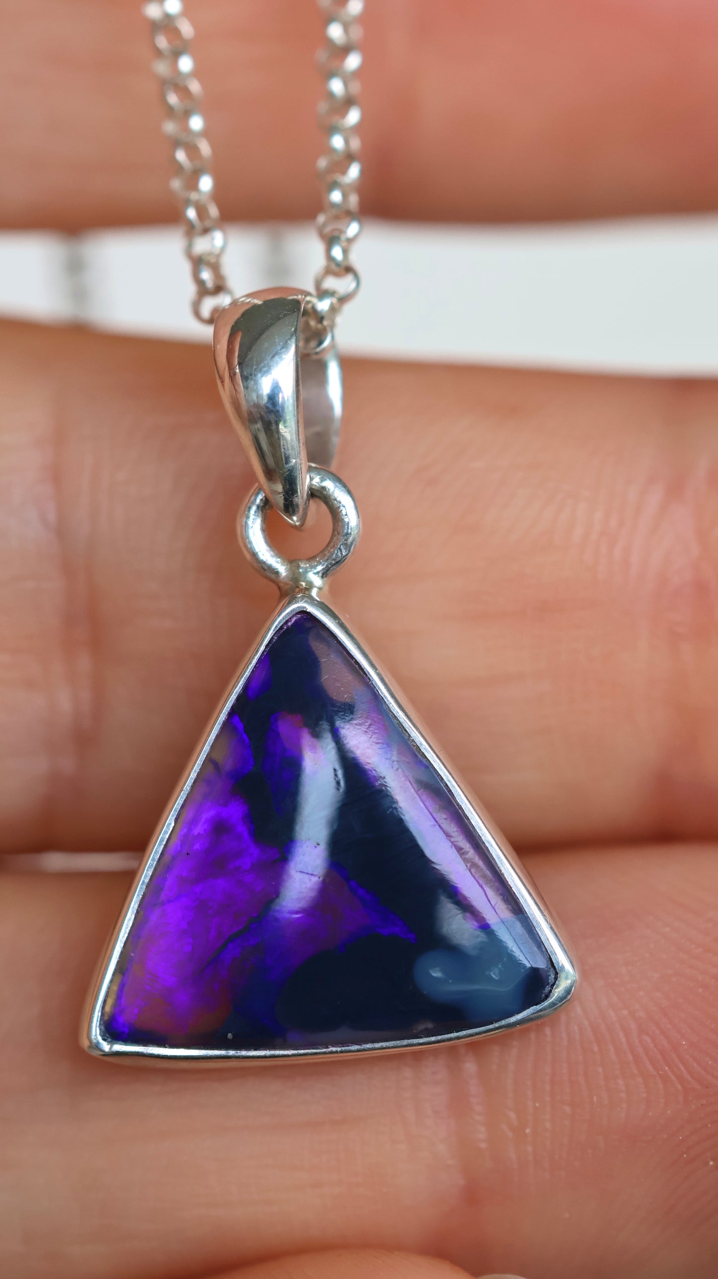 Purple - Solid Opal Pendant