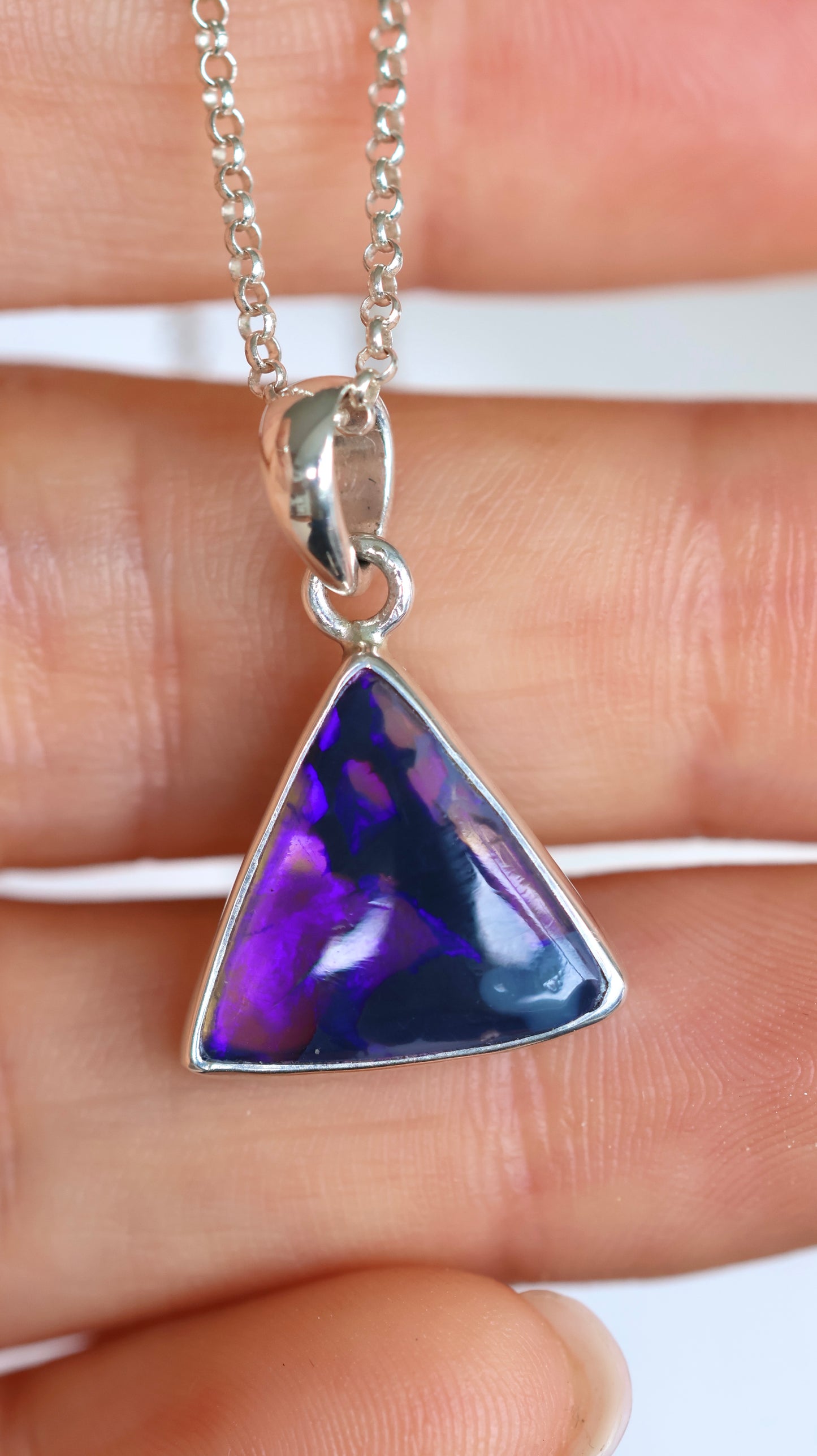 Purple - Solid Opal Pendant