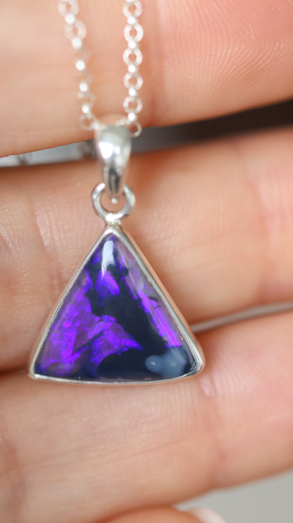 Purple - Solid Opal Pendant