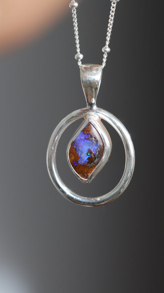Aro - Boulder Opal Pendant