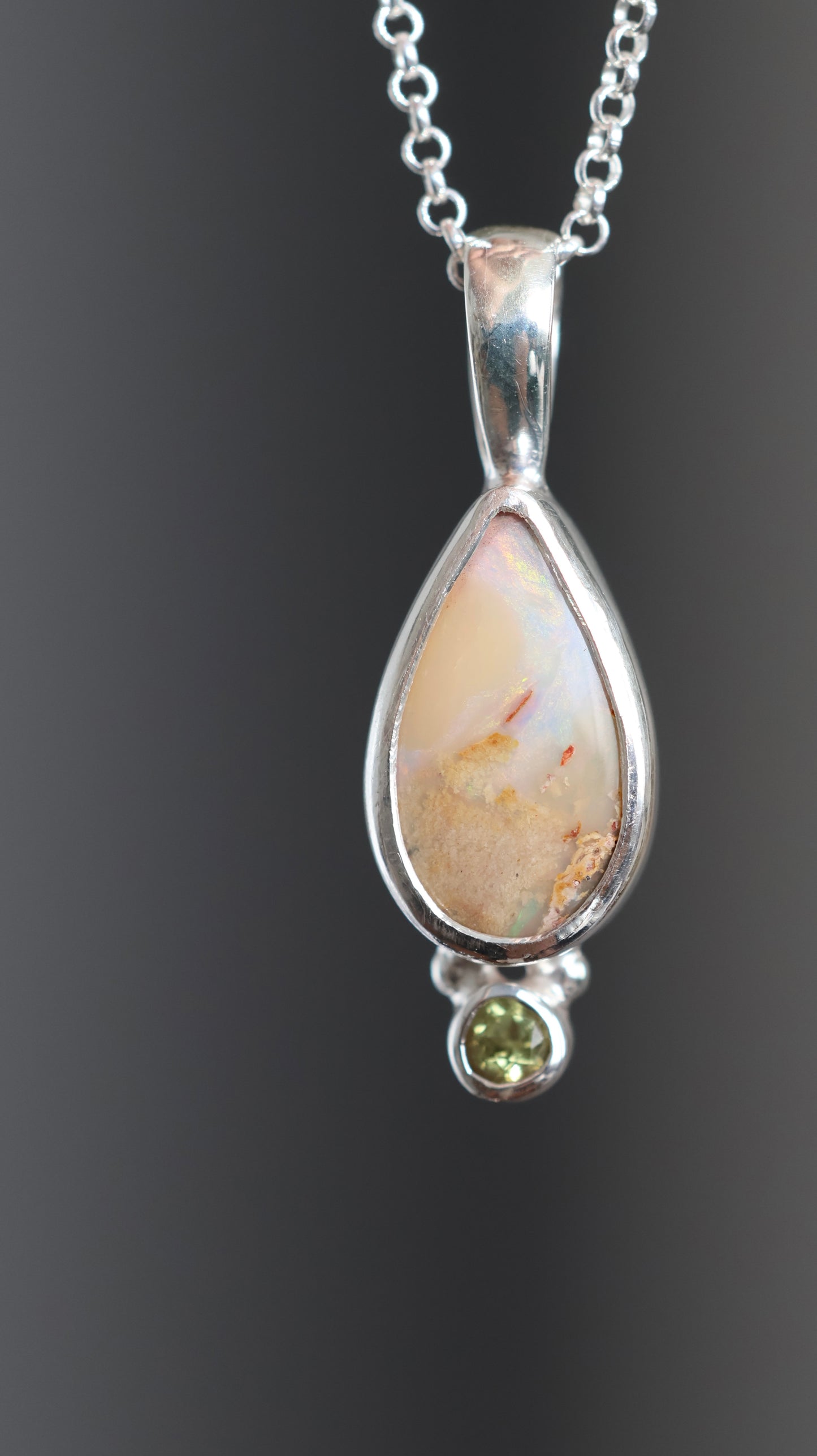 Aira Opal &amp; Peridot Pendant