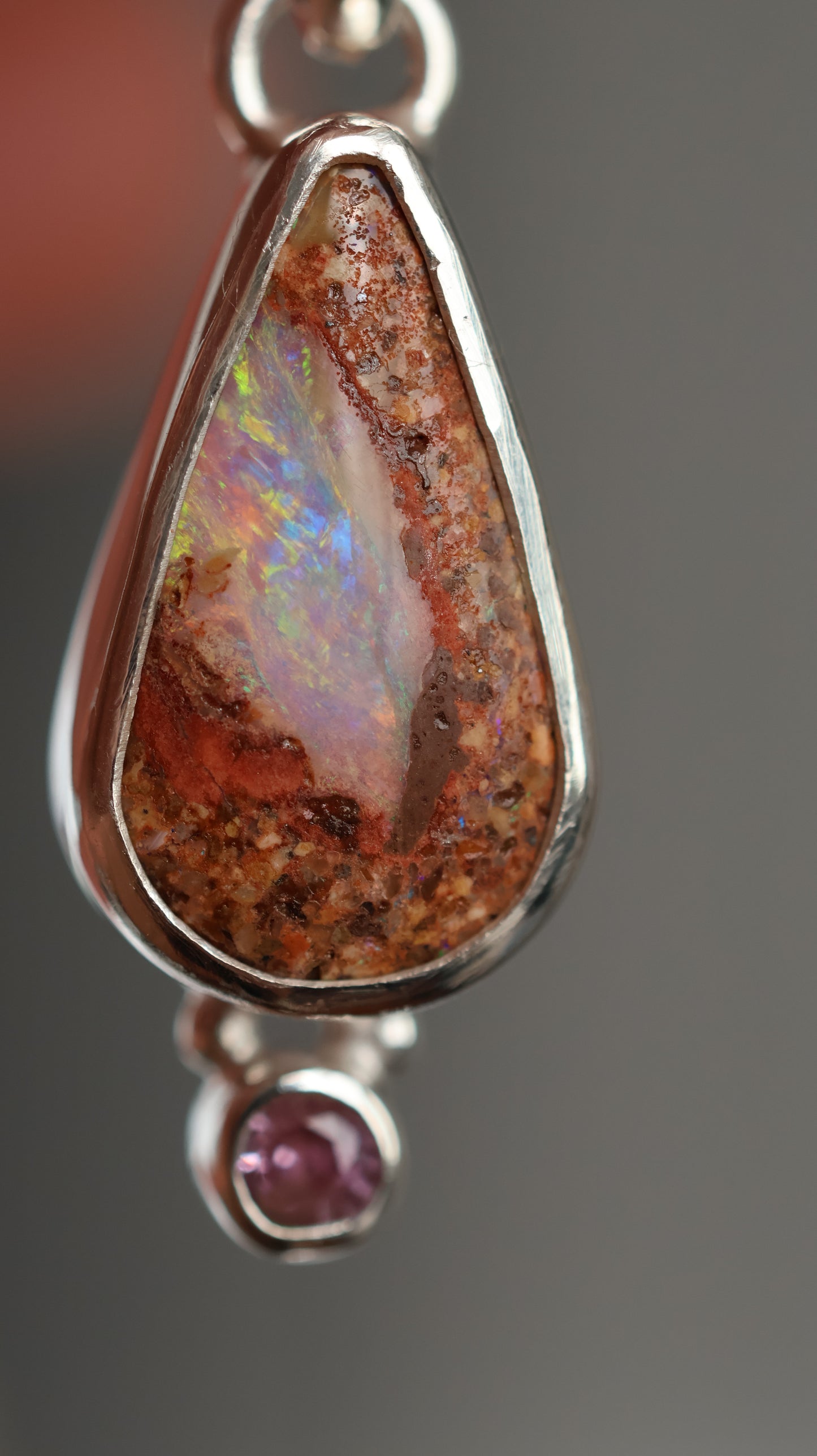 Opal & Pink Topaz Pendant