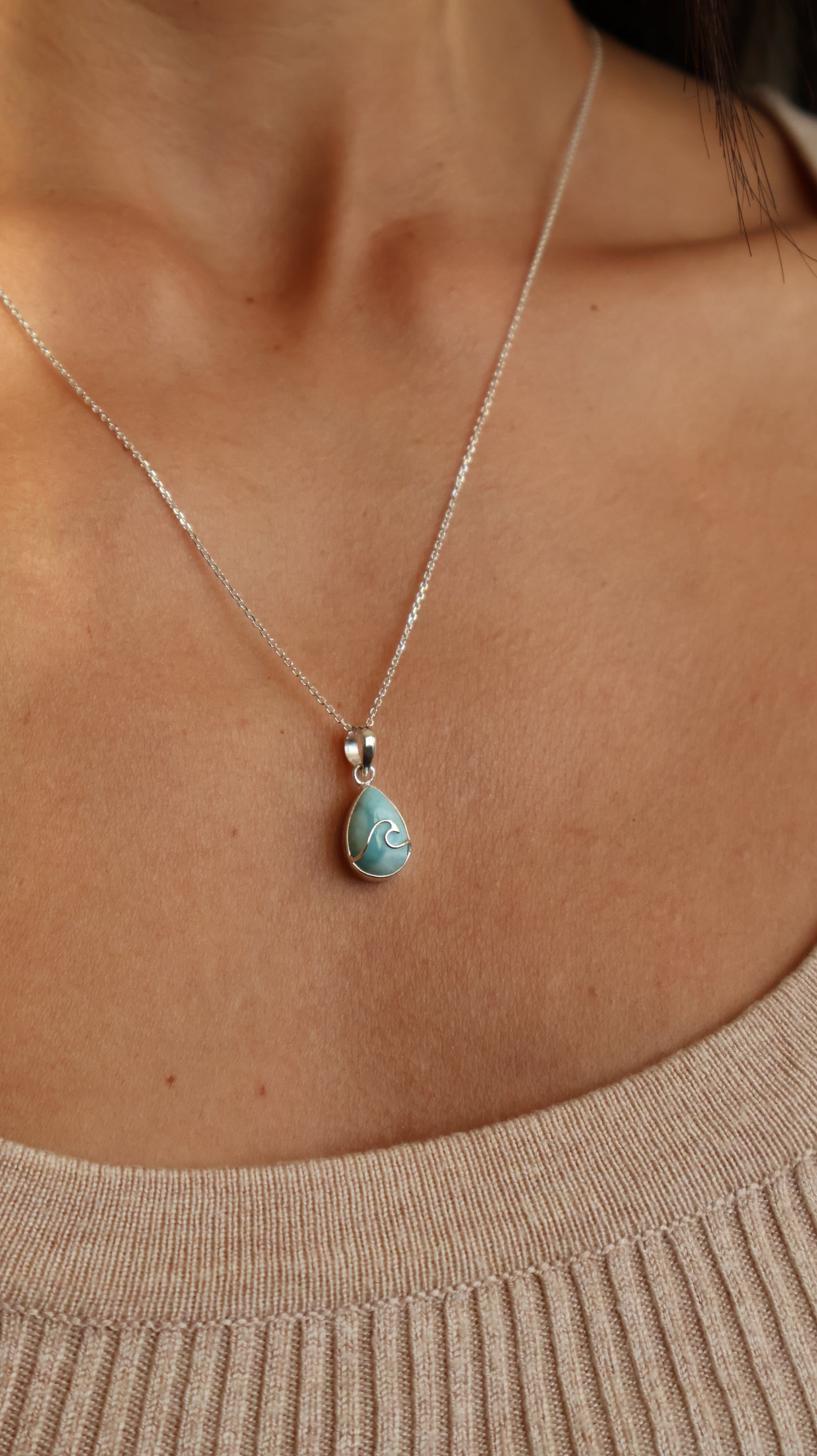 Wave Larimar - Necklace