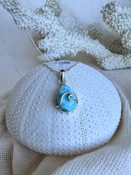 Wave Larimar - Necklace
