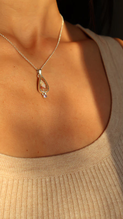 Opal & Pink Topaz Pendant