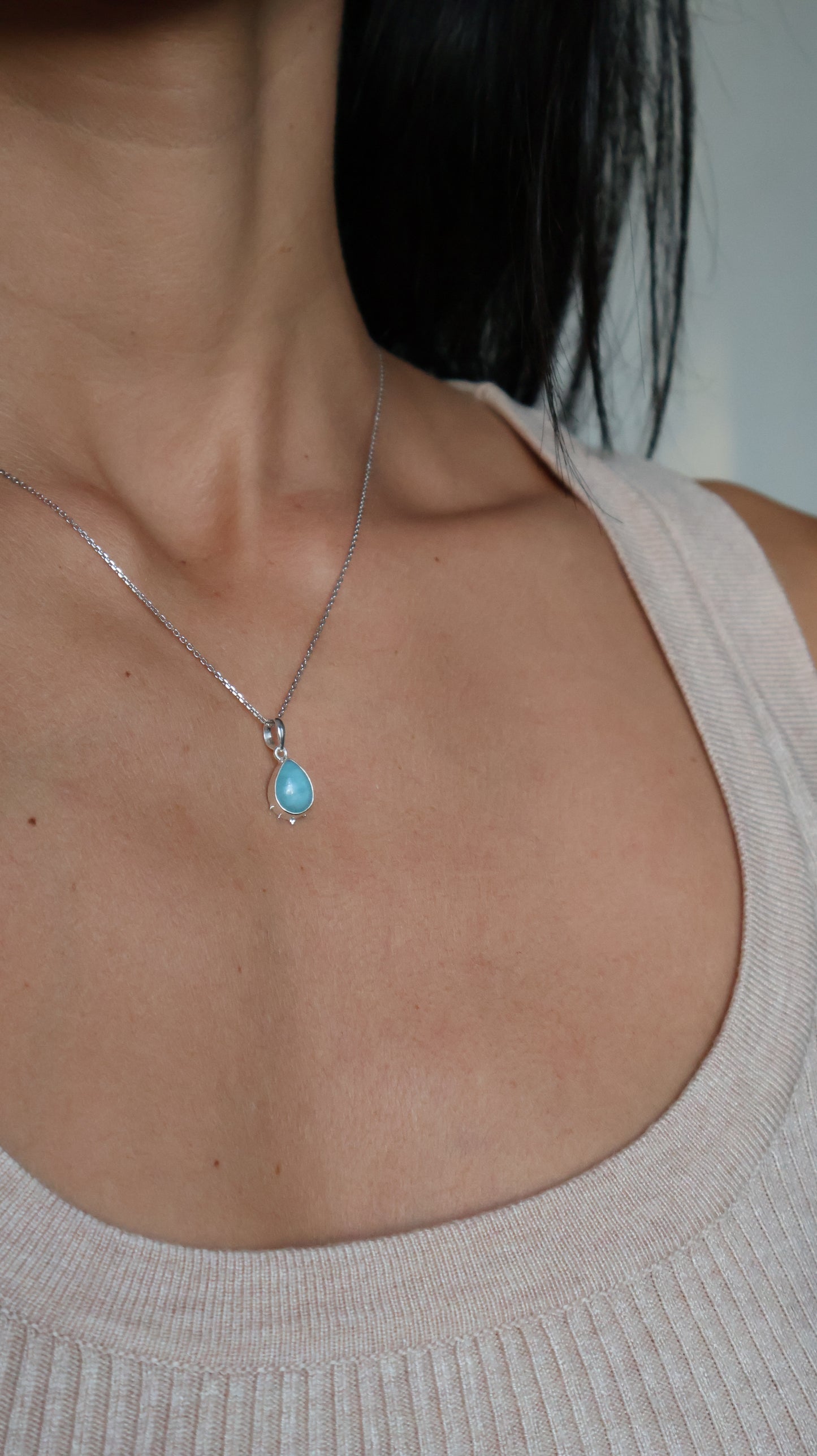 Annie - Larimar Necklace