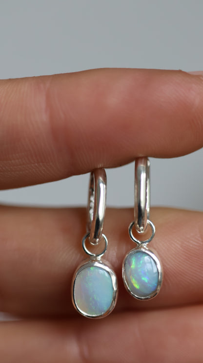 Sea Mist Opal Hoops
