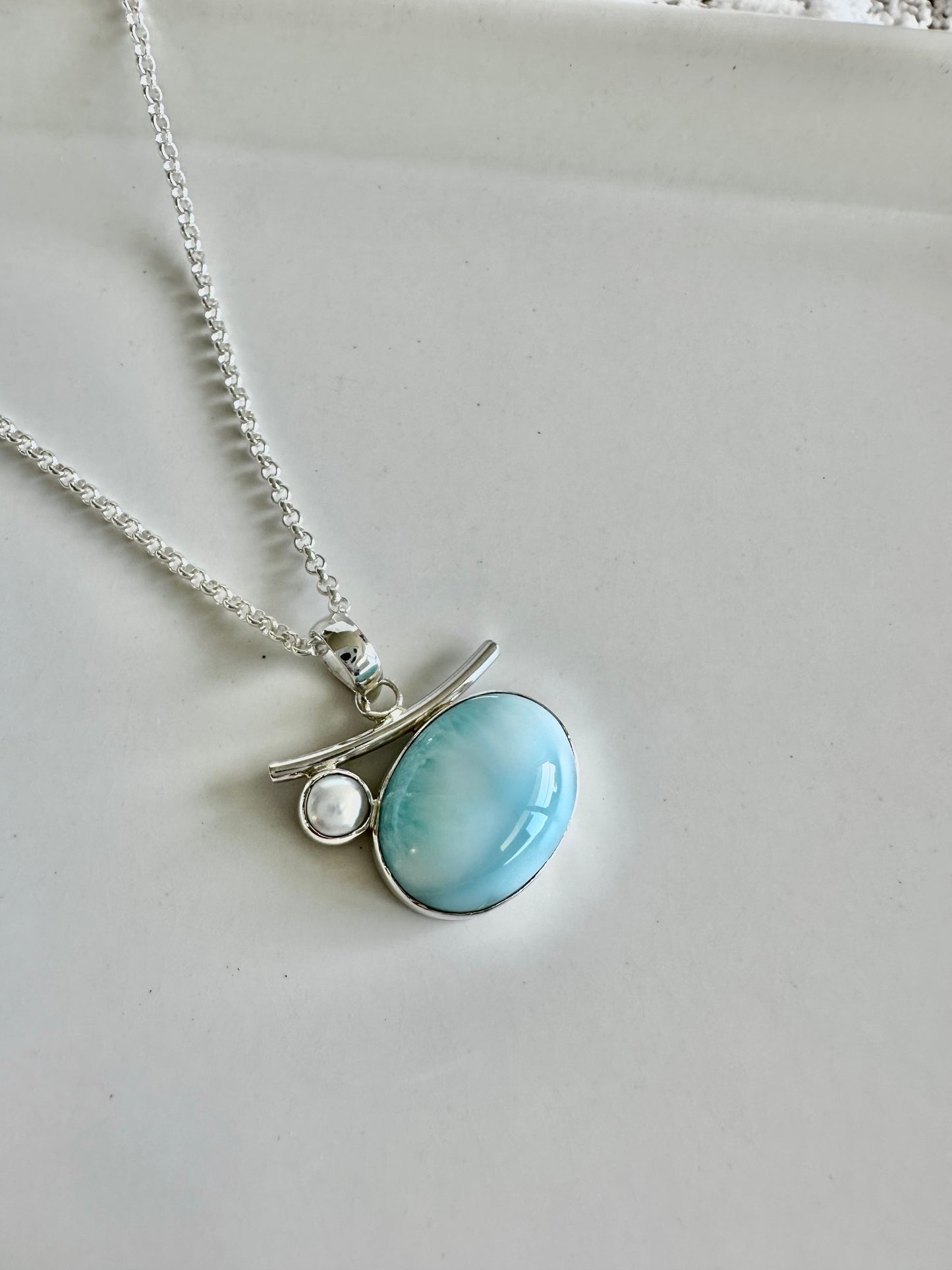 Balance Necklace - Larimar