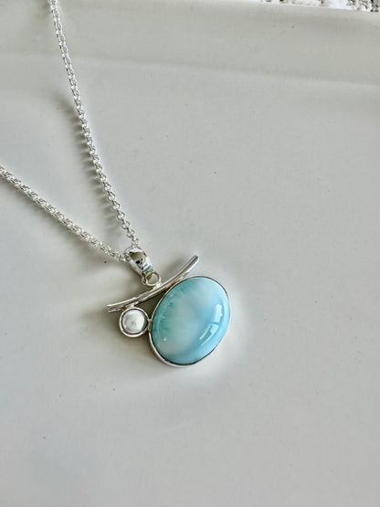 Balance Necklace - Larimar