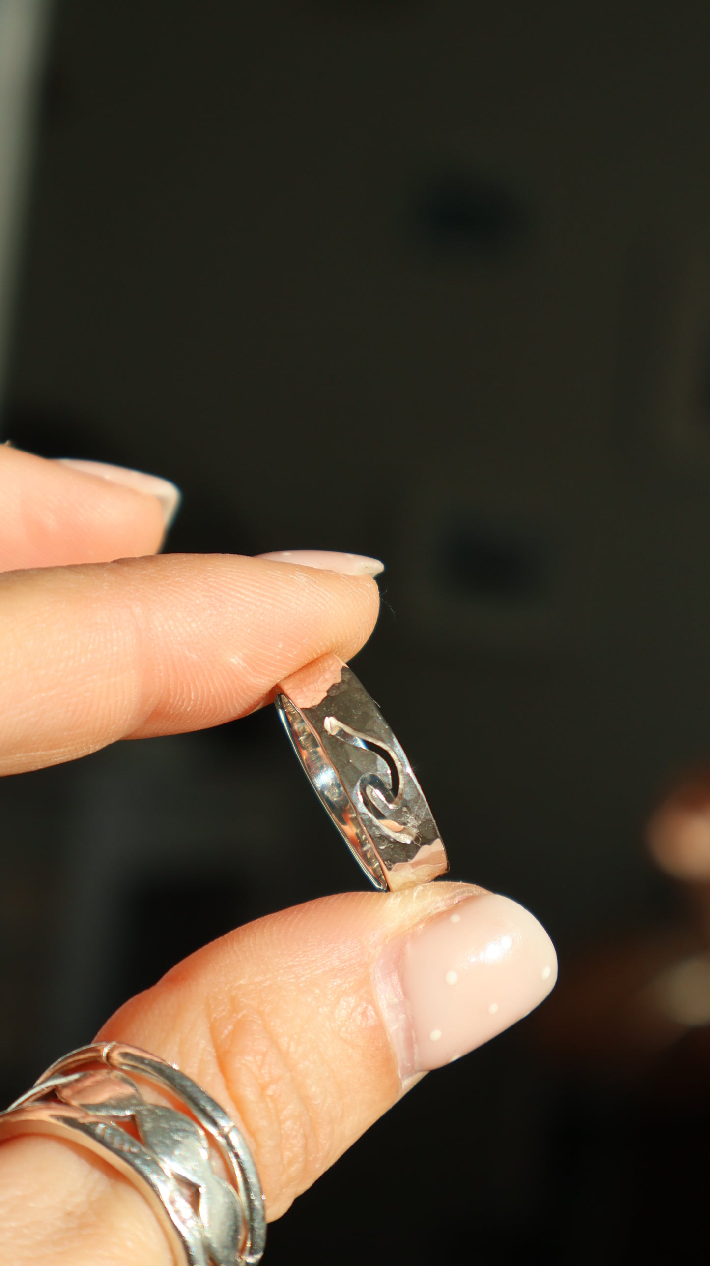 Wave - Hammered Ring
