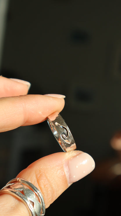 Wave - Hammered Ring