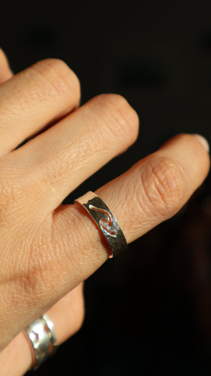 Wave - Hammered Ring