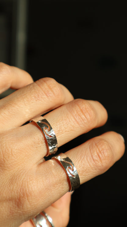 Wave - Hammered Ring