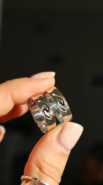 Wave - Hammered Ring