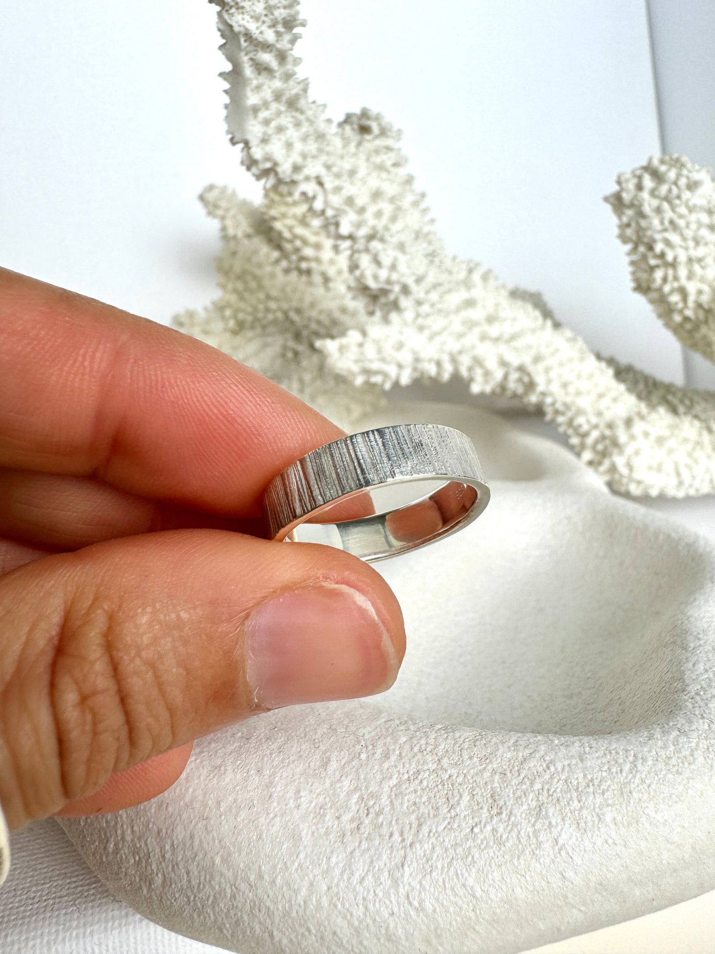 Textured Plain Band Ring